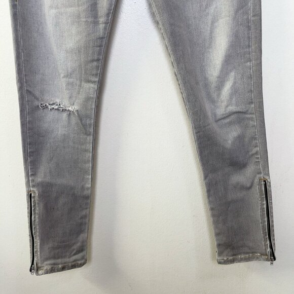 Diesel Womens 28 x 32 Slandy Zip Skinny Grey Wash Jeans - Picture 4 of 12